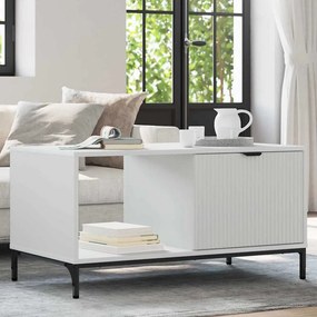 vidaXL Τραπεζάκι σαλονιού Λευκό 90 x 49 x 46 εκ. Επεξεργασμένο ξύλο