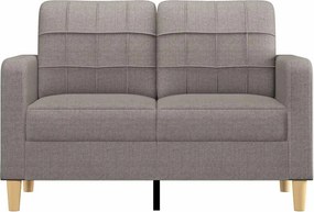 vidaXL Καναπές Διθέσιος Taupe 120 εκ. Υφασμάτινος