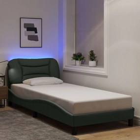vidaXL Σκελετός Κρεβατιού με LED Χωρίς Στρώμα Σκ. Γκρι 80x200 εκ.