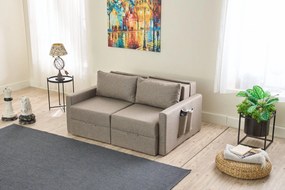 Διθέσιος Καναπές Κρεβάτι Καφέ DUMOL 110x155x72