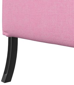 vidaXL Καναπές Υψηλής Πλάτης Ροζ 109 x 56 x 121 εκ. ύφασμα