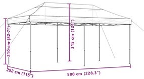 ΤΕΝΤΑ ΕΚΔΗΛΩΣΕΩΝ ΠΤΥΣΣΟΜΕΝΗ POP-UP TAUPE 580X292X315 ΕΚ. 4004938