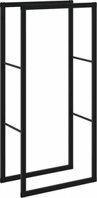 vidaXL Ράφι Καυσόξυλων Μαύρο 55x30x116 εκ. Ατσάλινο