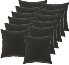 vidaXL Κάλυμμα Μαξιλαριού 12 pcs HEERLEN Μαύρο 40 x 40 cm Πολυεστέρας