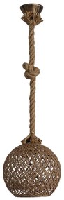 Φωτιστικό Οροφής Silk-01 Φ20 Rope 1/L Ε/27 31-1147 Natural-Brown Heronia Rope