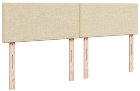 vidaXL Κρεβάτι Boxspring με Στρώμα Κρεμ 180x200 εκ. Υφασμάτινο