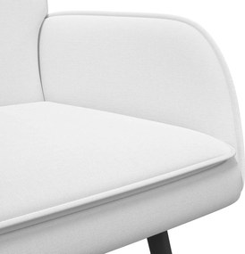 vidaXL Καναπές 2 ατόμων Λευκό 115 x 61 x 87 εκ. Ύφασμα