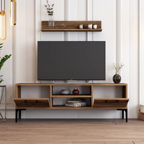 Σύνθεση Τηλεόρασης Καρυδί ODRIN 140x30x48