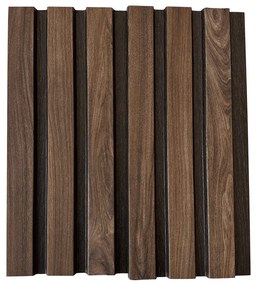 PS Panel 3D Πηχακια Τοίχου 54 Piano Walnut Dark Brown