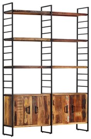 Βιβλιοθήκη με 4 Επίπεδα 124x30x180 εκ. Μασίφ Ανακυκλωμένο Ξύλο - Καφέ