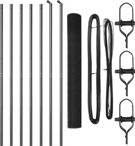 vidaXL Στύλος Περιφράξεων Γκρι 10 x 1,4 μ (16 x 16 mm δικτύωμα)