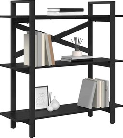 vidaXL Ράφι Βιβλίων 3 επιπέδων 100 x 33,5 x 102 εκ Επεξεργασμένο Ξύλο