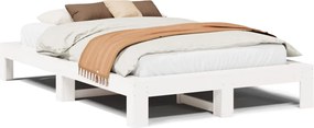 vidaXL Σκελετός Κρεβ. Χωρίς Στρώμα Λευκό 120x200 εκ Μασίφ Πεύκο