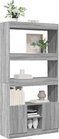 vidaXL Ντουλάπι Γκρι Sonoma 92x33x180εκ. από Επεξεργασμένο Ξύλο
