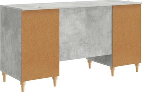 vidaXL Γραφείο Γκρι Σκυροδέματος 142,5 x 50 x 75 εκ.