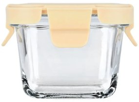 ESTIA ΦΑΓΗΤΟΔΟΧΕΙΟ CLICK&amp;SEAL ΓΥΑΛΙΝΟ 160ml 18.9x14.5x6.7cm ΜΕ ΚΑΠΑΚΙ ΠΛΑΣΤΙΚΟ IVORY