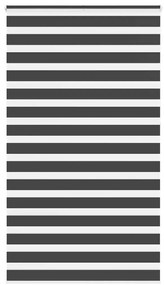 Ζέβρα τυφλή Μαύρο Πλάτος υφάσματος 130,9 εκ. Πολυεστέρας