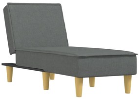 vidaXL Ανάκλιντρο Σκούρο Γκρι Υφασμάτινο