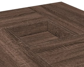 vidaXL Τραπεζάκι Σαλονιού Καφέ Δρυς 80 x 80 x 40 εκ. από Επεξεργ. Ξύλο