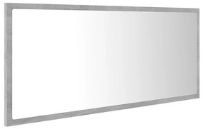 Καθρέφτης Μπάνιου Γκρι Σκυροδέματος 100x8,5x37 εκ. Ακρυλικός - Γκρι