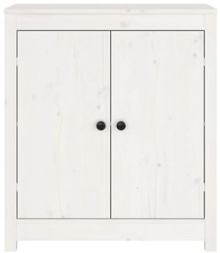 vidaXL Συρταριέρα Λευκή 70 x 35 x 80 εκ. από Μασίφ Ξύλο Πεύκου