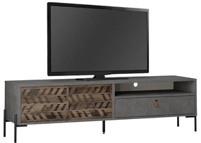 Έπιπλο τηλεόρασης Dionysos Megapap χρώμα γκρι ρετρό 170x45x48,6εκ.
