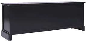 vidaXL Έπιπλο Τηλεόρασης Μαύρο 108x30x40 εκ. από Μασίφ Ξύλο Παυλώνιας