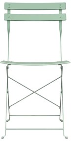 vidaXL Πτυσσόμενη Καρέκλα Κήπου 2 pcs Πράσινο 42 x 46 x 82εκ Ατσάλι