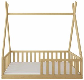 Κρεβάτι  Montessori Tipi με κάγκελα Natural  70x140cm  BC50043  BabyCute (Δώρο το Στρώμα)