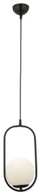Φωτιστικό Κρεμαστό ArteLibre LORN Μαύρο/Λευκό Μέταλλο/Γυαλί 17x100cm