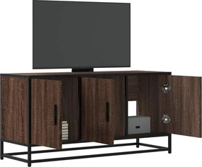 vidaXL Ντουλάπι τηλεόρασης καφέ δρυς 100x35x50 cm