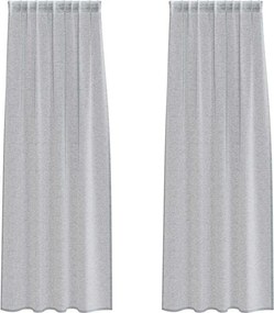 vidaXL Κουρτίνα βυσσινί 2 τμχ. Σκούρο Γκρι 245 x 140 εκ. Πολυεστέρας