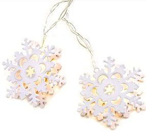 LED λαμπάκια σε σειρά Metal snowflakes  (10 τεμάχια)