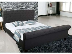 Κρεβάτι Harmony Ε8052,5 Anthracite Queen Size Wood, Fabric
