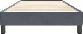 vidaXL Box Spring Κρεβάτι χωρίς στρώμα Σκούρο γκρι 100x220 εκ.