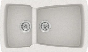 Sanitec Classic 320 (79×50) - Γρανιτένιος νεροχύτης - Metallic ICE