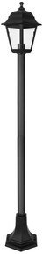 Επιδαπέδιο Φωτιστικό PLGP5 Πλαστικό 100cm IP44 E27 Aca-PLGP5B-Μαύρο PLGP5B
