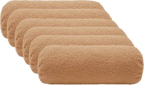 vidaXL Κάλυμμα Μαξιλαριού 6 pcs HEERLEN Μπεζ Ø 15 x 40 εκ Μπουκλέ