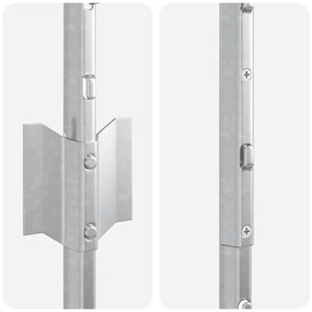 vidaXL Πό posts φράχτη 10 pcs Ασημί 150 cm Επικαλυμμένος Χάλυβας