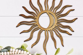Intra απο ξύλο plywood 3mm-4mm πάχος – Ήλιος και Σελήνη. Διακόσμηση σπιτιού Lazer Cut Δίασταση  20x20 cm INTRAFABR-122593836
