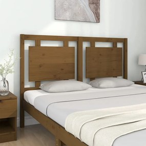 Κεφαλάρι Κρεβατιού Μελί 145,5x4x100 εκ. από Μασίφ Ξύλο Πεύκου - Καφέ