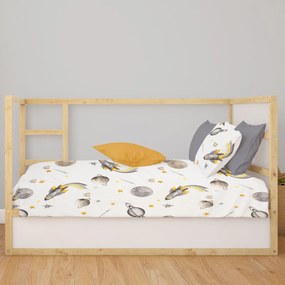 Σεντόνι Λίκνου (80x110) Dimcol Space Mission 183 White - Grey