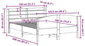 ΣΚΕΛΕΤΟΣ ΚΡΕΒ. ΧΩΡΙΣ ΣΤΡΩΜΑ ΛΕΥΚΟ 120X190 ΕΚ ΜΑΣΙΦ ΠΕΥΚΟ 3306979