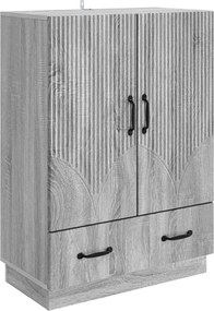 vidaXL Πλαϊνό γραφείο με συρτάρι Γκρι Sonoma 66 x 34,5 x 92 εκ.