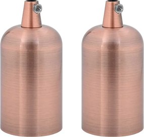 vidaXL Λαμπτήρες 2 τεμάχια Κόκκινο Χάλκινο E27