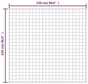 vidaXL Κουβέρτα Βαρύτητας Γκρι 220 x 230 εκ. 15 κ. Υφασμάτινη