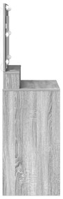 vidaXL Τραπέζι Μακιγιάζ με ράφι Γκρι sonoma 79 x 41 x 135 cm