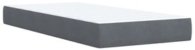 ΚΡΕΒΑΤΙ BOXSPRING ΜΕ ΣΤΡΩΜΑ ΣΚΟΥΡΟ ΓΚΡΙ 90X190 ΕΚ. ΒΕΛΟΥΔΙΝΟ 3293081