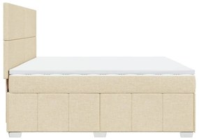 ΚΡΕΒΑΤΙ BOXSPRING ΜΕ ΣΤΡΩΜΑ ΚΡΕΜ 200X200 ΕΚ. ΥΦΑΣΜΑΤΙΝΟ 3294073