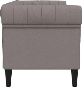 vidaXL Καναπές Διθέσιος Chesterfield Taupe Υφασμάτινος